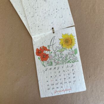 Calendrier à planter - Fleurs - A5 2