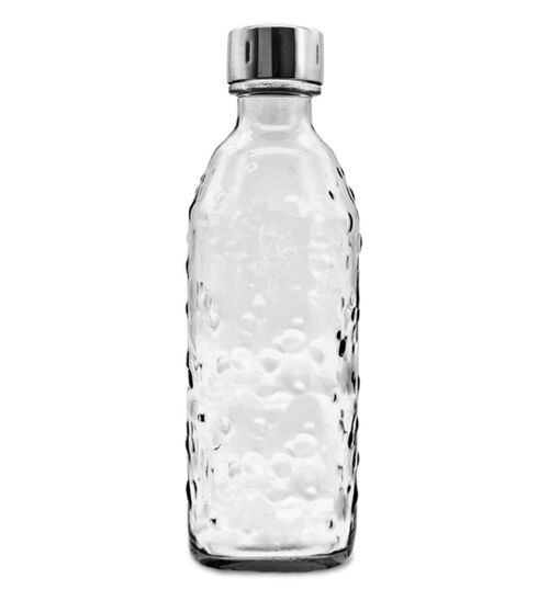 Glasflasche für Wassersprudler (SodaStream*,Aarke*,uvm.) 0,7 l mit TWIN SECURE, Transparent