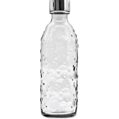 Glasflasche für Wassersprudler (SodaStream*,Aarke*,uvm.) 0,7 l mit TWIN SECURE, Transparent