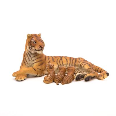 Papo - Figurina - Tigre sdraiata che allatta - Collezione WILD LIFE - Rif. 50156