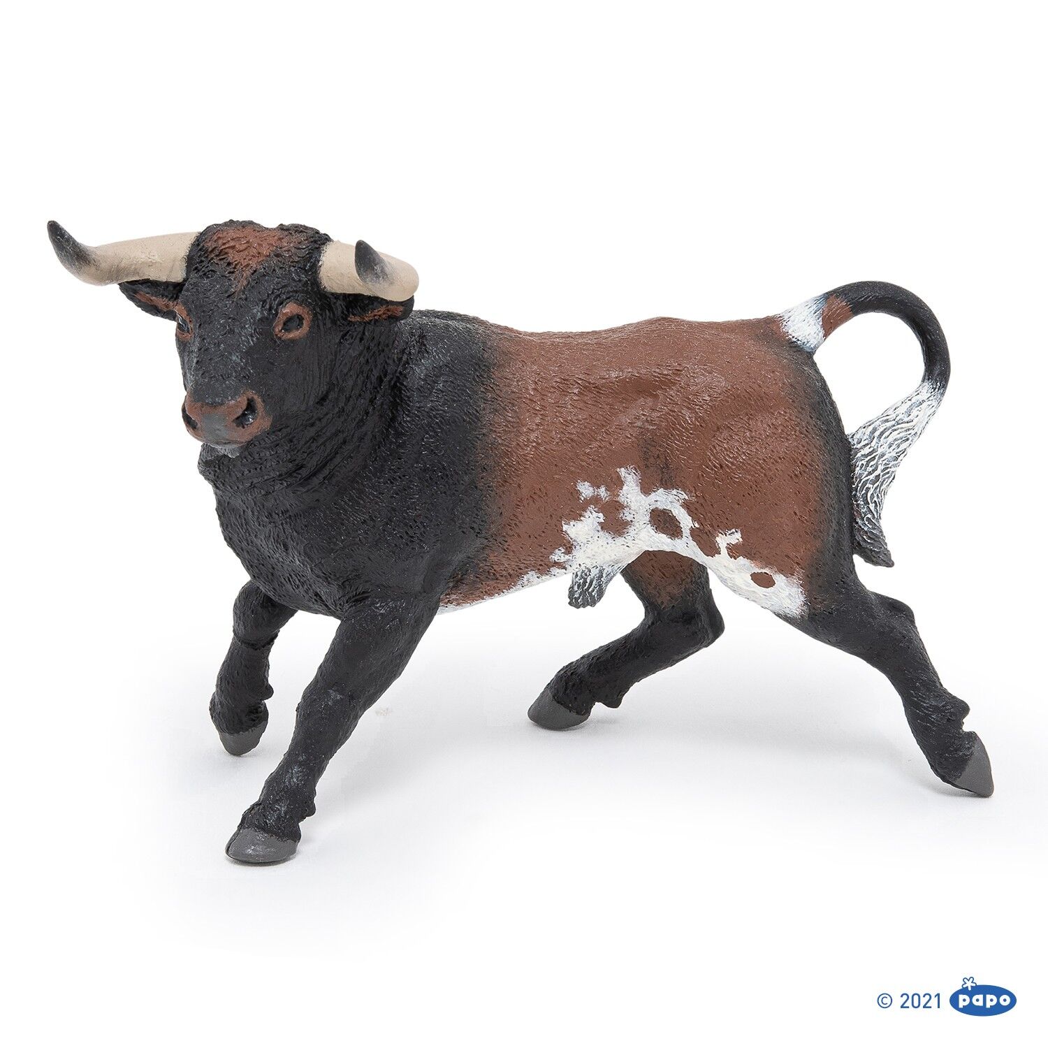 Papo - Figurine - Taureau Espagnol - Collection LA VIE A LA FERME - Ref. 51183