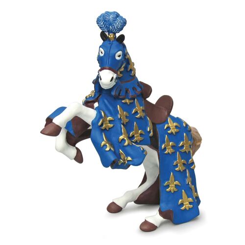 Jouet éducatif - Figurine - Cheval du prince Philippe bleu - Collection LE MÉDIÉVAL - FANTASTIQUE - Ref. 39258