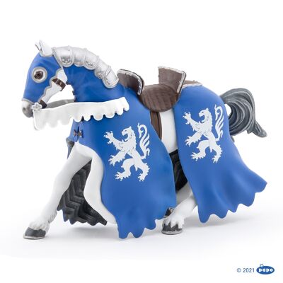 Papo - Figurine - Cheval du chevalier lion à la lance - Collection LE MÉDIÉVAL - FANTASTIQUE - Ref. 39759