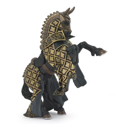 Papo - Figurine - Cheval du Maître des armes cimier taureau - Collection LE MÉDIÉVAL - FANTASTIQUE - Ref. 39918