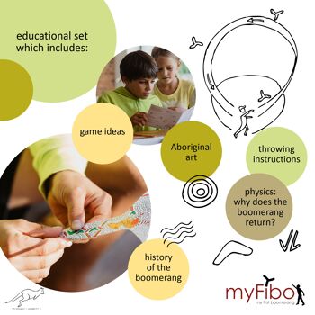 myFibo – mon premier Boomerang ; boomerang d'intérieur, en carton, jouet de créativité, jouet d'activité, jeu libre, fabriqué en Allemagne 3
