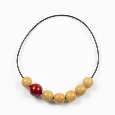 COSMOS necklace red/coffee