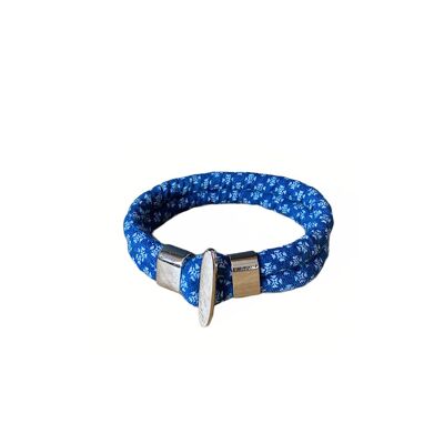 Bracelet en tissu shweswhe bleu.