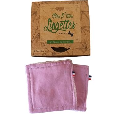 Pink make-up remover wipes