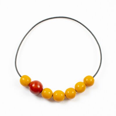 COSMOS necklace saffron yellow / rust