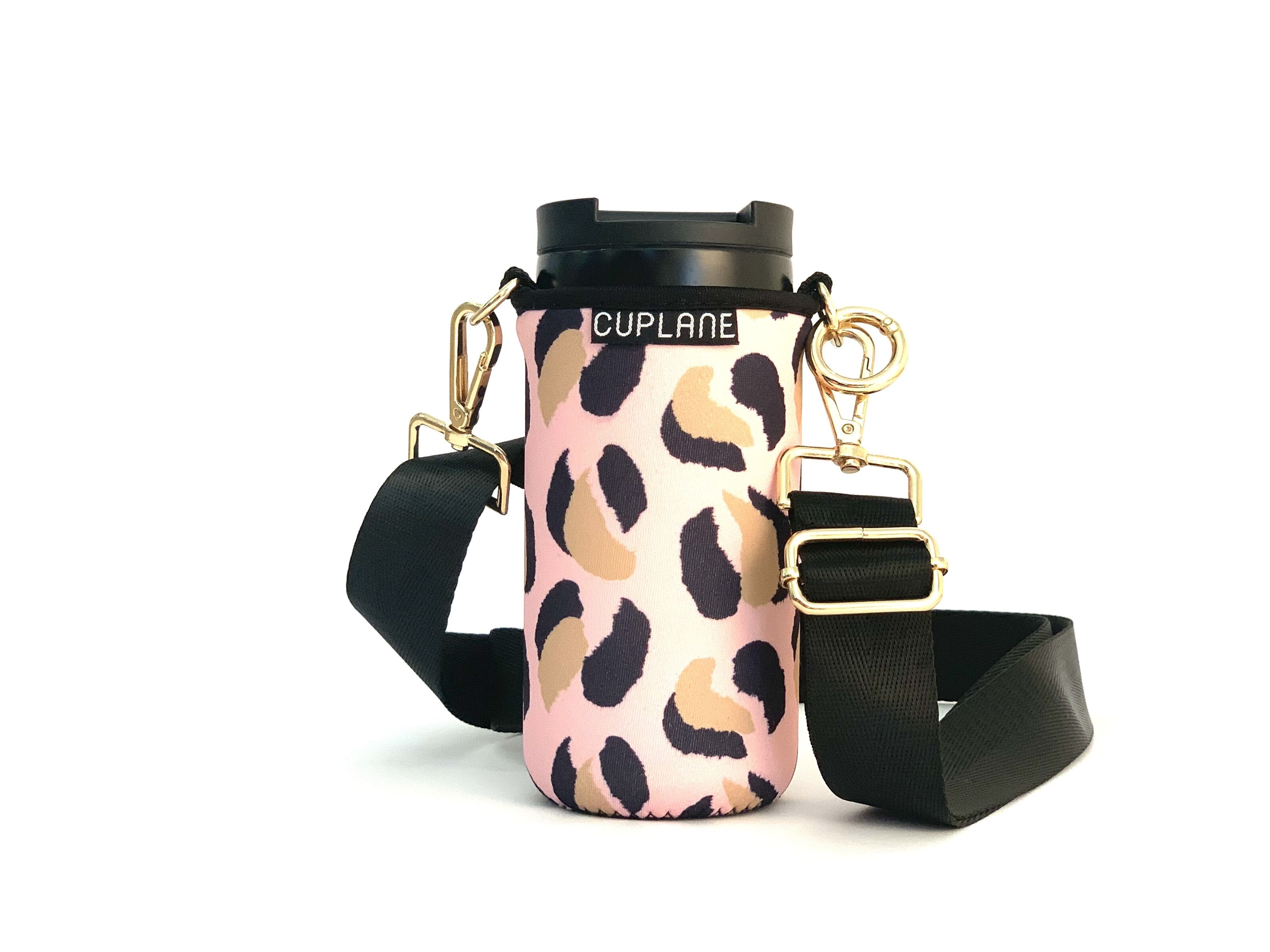 Ankorstore x Cuplane - Becherhalter To Go Set CUPLANE Pink Leo Sleeve,  Black Cup & Black Strap