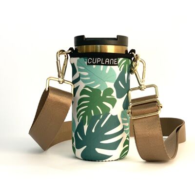 Achat Porte-gobelet To Go Set CUPLANE Green Leaf Sleeve, Black Cup