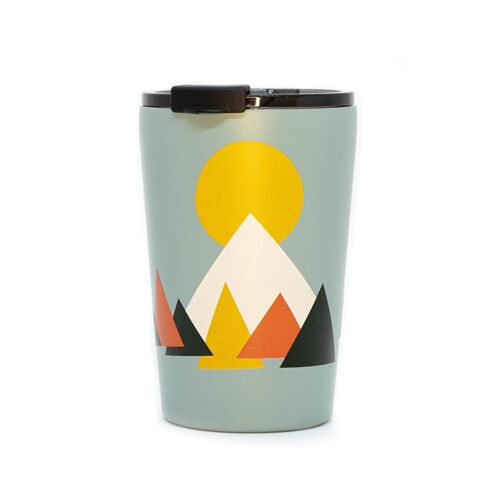 Isolierter Edelstahl Kaffee & camping to-go-Becher - Montagne bleue