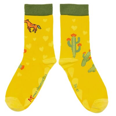 France Organic Cotton Socks - The woman with the golden socks