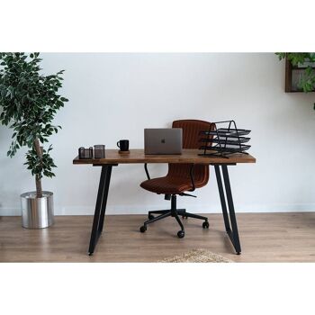 Bureau en bois industriel - Bois véritable 3