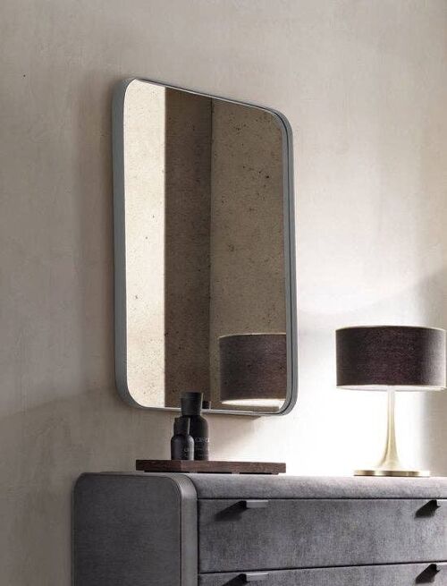 Rechthoekige Spiegel met Zilveren Lijst - 76 x 55 cm - Star In
