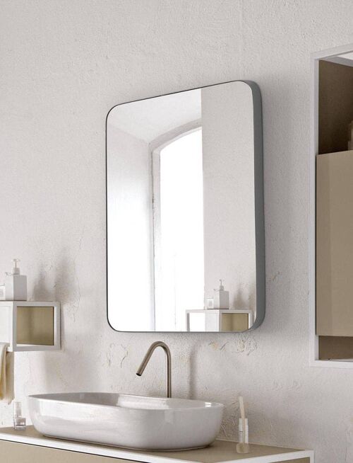 Rechthoekige Spiegel met Zilveren Lijst - 90 x 60 cm - Star Ex