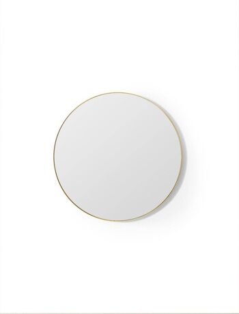 Miroir Rond avec Cadre Doré - 76 x 76 cm - Sun In 2