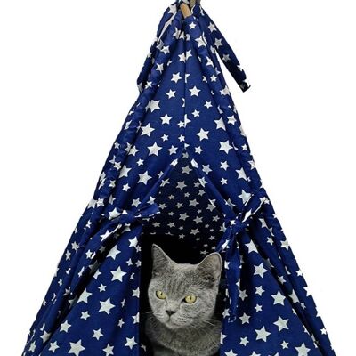 Tipi Tent voor dieren - Zwart/Goud/Zilver