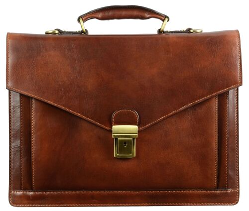 Classic Design Italian Leather Briefcase - The Magus