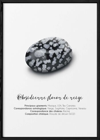 Affiche Obsidienne flocon de neige