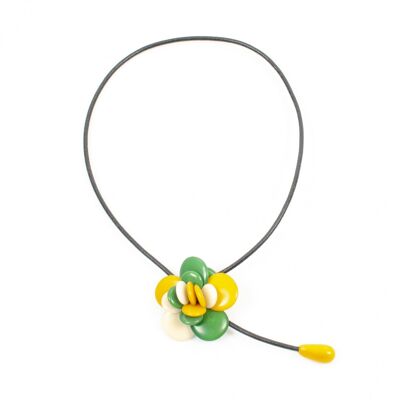 Necklace HANAMI Meadow Green/Natural/Saffron Yellow