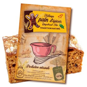 Mélange pain d'épices maison sachet 75 g | Livret cadeau avec recette 1