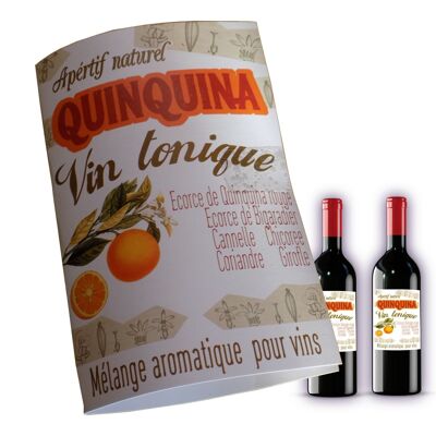 Quinquina | préparation pour apéritif maison tonique aux écorces de Quinquina | sachet pour 2 bouteilles | Quina kina
