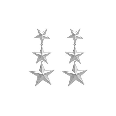 To the stars earring silver colored