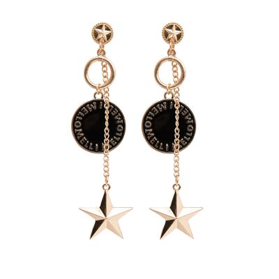 Shining star earring gold colored