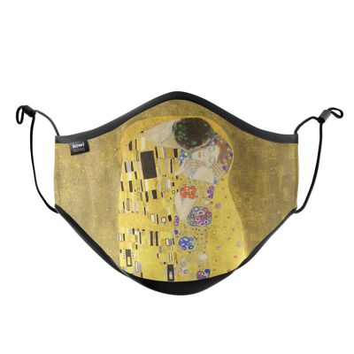 Gesichtsmaske - Gustav Klimt, Der Kuss 1907