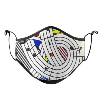 Face Mask - Roy Lichtenstein, Composition II 1