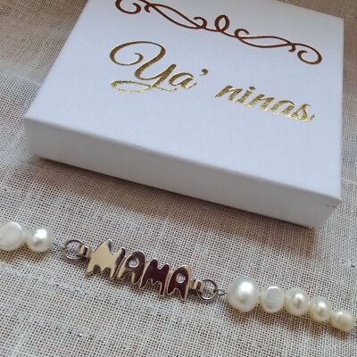 BRACELETS MAMA PERLES BLANCHES