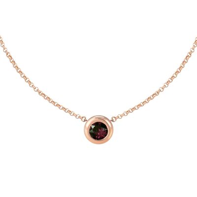 Small necklace JOLIE Gold & Bordeaux