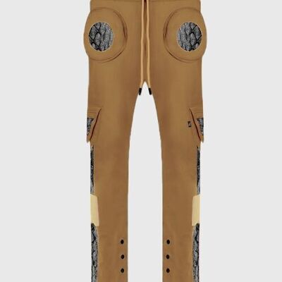 Pantalones tipo jogger con estampado de serpientes y formas