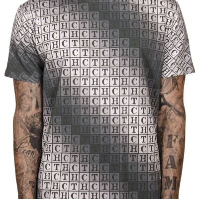 Camiseta con estampado periódico - Negro