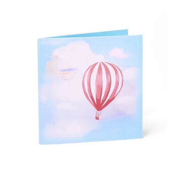 Carte de voeux pop-up avec des montgolfières colorées pour l'anniversaire et l'invitation de la fête des mères 3