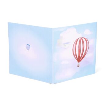 Carte de voeux pop-up avec des montgolfières colorées pour l'anniversaire et l'invitation de la fête des mères 5
