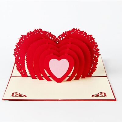 Pop-up tarjeta de felicitación corazón 3D