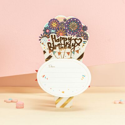 Microphone de carte d'anniversaire pop-up