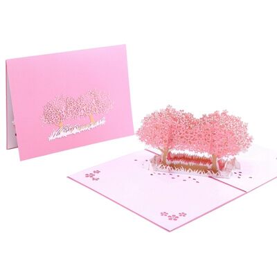 Pop-up greeting card Japanese Sakura cherry blossom