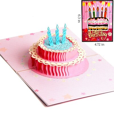 Pop-up Verjaardagkaart Happy birthday met berichtpaneel