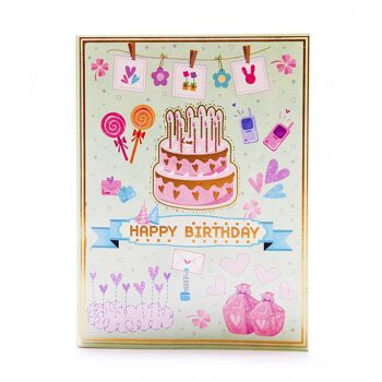 Carte d'anniversaire Pop Up Gâteau d'anniversaire avec décorations Joyeux anniversaire 3