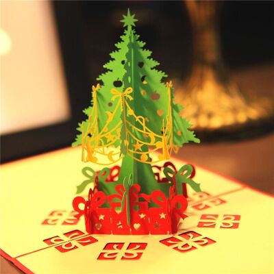 Pop-up-Weihnachtskarte Weihnachtsbaum Frohe Weihnachten