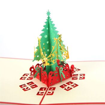 Carte de Noël pop-up Sapin de Noël Joyeux Noël 2