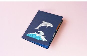 Carte animal Pop up XL Dauphin - Diplôme de natation 4