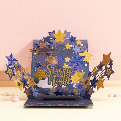 Biglietto di auguri pop-up Notte stellata appositamente per te