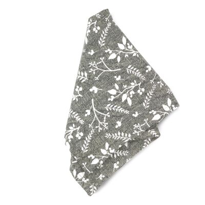 SIZO Handmade Collection Napkin 36x36 cm set/4_Flower Grey