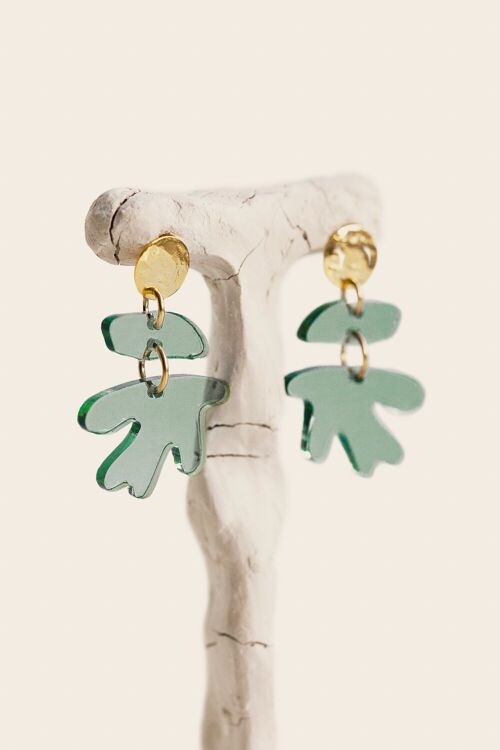 Mini carole earrings - Water green
