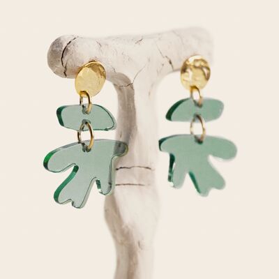 Mini carole earrings - Water green