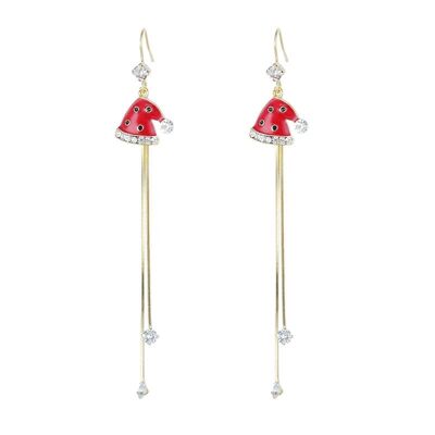 Christmas earrings "Santa's hat"